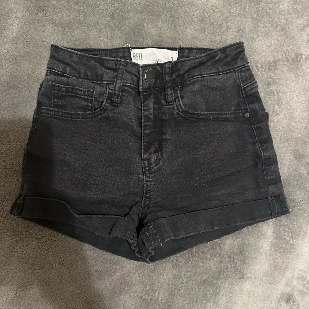 black shorts